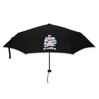 Not Greek But Supportive Travel Tourist Greek - Umbrella (small) - black - Front