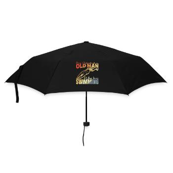 Großvater Schwimmer - Regenschirm (klein) - Schwarz - Vorne