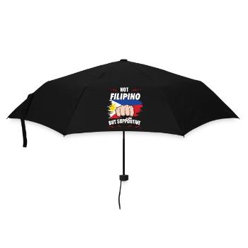 Not Filipino But Supportive Travel Tourist - Umbrella (small) - black - Front