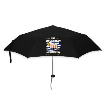 Not Uruguayan But Supportive Travel Tourist - Regenschirm (klein) - Schwarz - Vorne
