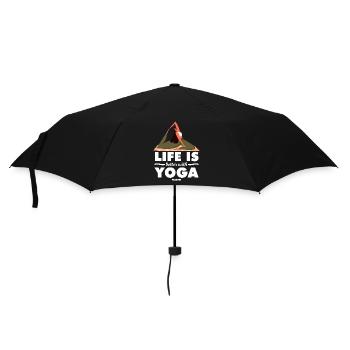 La vie est meilleure avec le yoga - Parapluie standard - noir - Devant