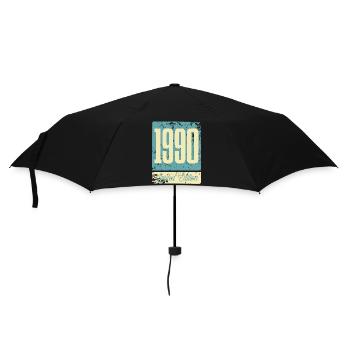 1990 Born Birthday Year of birth - Umbrella (small) - black - Front