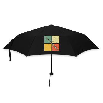 Flute Flute player Flutist - Umbrella (small) - black - Front