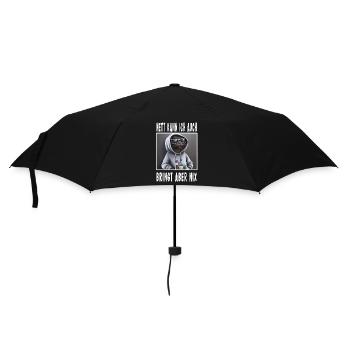 Nett Kann Ich Auch Bringt Aber Nix - Regenschirm (klein) - Schwarz - Vorne
