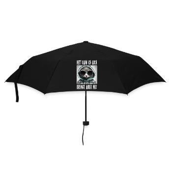 Nett Kann Ich Auch Bringt Aber Nix - Regenschirm (klein) - Schwarz - Vorne