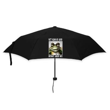 Nett Kann Ich Auch Bringt Aber Nix - Regenschirm (klein) - Schwarz - Vorne