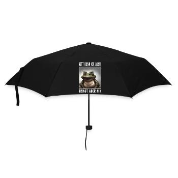 Nett Kann Ich Auch Bringt Aber Nix - Regenschirm (klein) - Schwarz - Vorne
