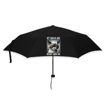 Nett Kann Ich Auch Bringt Aber Nix - Regenschirm (klein) - Schwarz - Vorne