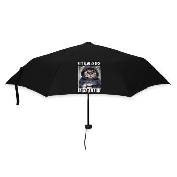 Nett Kann Ich Auch Bringt Aber Nix - Regenschirm (klein) - Schwarz - Vorne