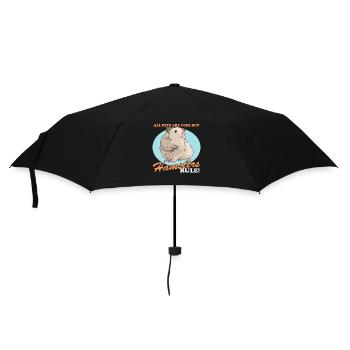 Hamster Zwerghamster | Goldhamster Geschenk - Regenschirm (klein) - Schwarz - Vorne