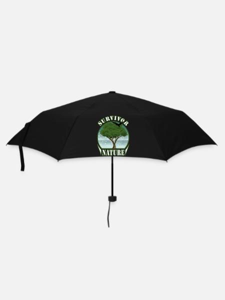Überlebenskünstler Natur Baum Adler Umwelt - Regenschirm (klein) - Schwarz