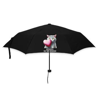 Katzen Sprüche Katzenmotiv Katzenliebhaber Gift - Regenschirm (klein) - Schwarz - Vorne
