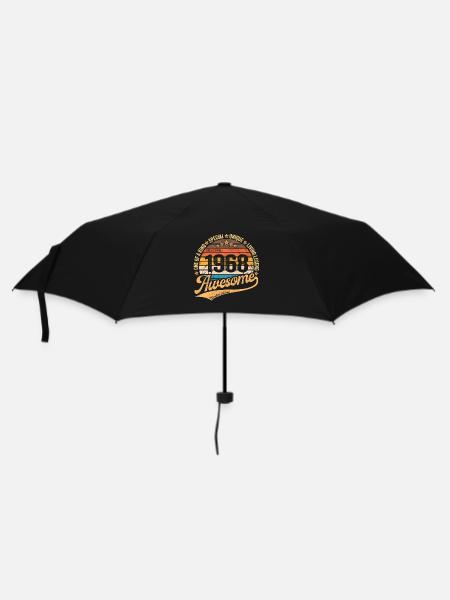 1968 Anniversaire Retro Cadeau Né Année 1968 - Parapluie standard - noir