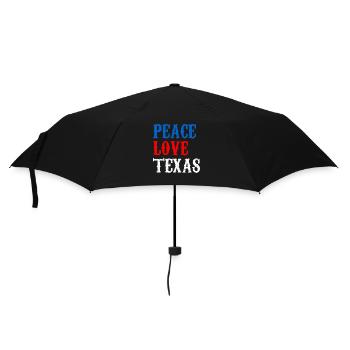 Frieden Liebe Texas Stolz Texanisch Texaner - Regenschirm (klein) - Schwarz - Vorne