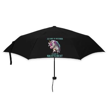 Nachtschicht Dienst Krankenschwester Pflegekraft - Regenschirm (klein) - Schwarz - Vorne