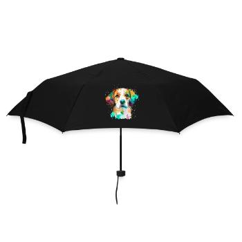 Cute little dog for dog lovers colorful - Umbrella (small) - black - Front