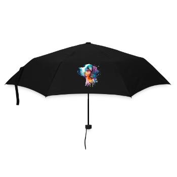 Cute little dog for dog lovers colorful - Umbrella (small) - black - Front