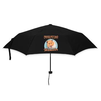 Hamster Dad Goldhamster Zwerghamster Geschenk - Regenschirm (klein) - Schwarz - Vorne