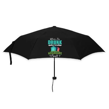 Drôle de voisin ivre Quartier - Parapluie standard - noir - Devant