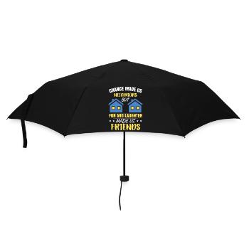 Der Zufall machte uns zu Nachbarn - Regenschirm (klein) - Schwarz - Vorne