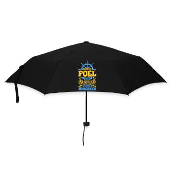 Schöne Muscheln - Warum ich Poel so liebe - Regenschirm (klein) - Schwarz - Vorne