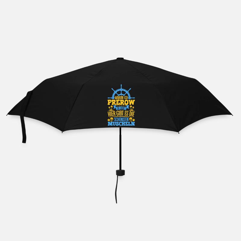 Schöne Muscheln - Warum ich Prerow so liebe - Regenschirm (klein) - Schwarz