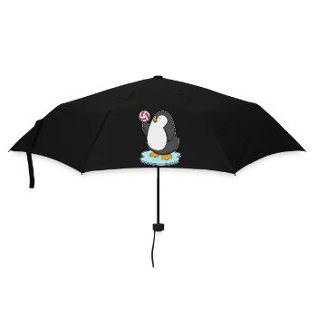 Pingouin Volleyball Joueur Volleyball - Parapluie standard - noir - Devant