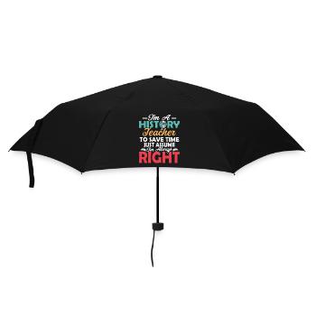 Je suis professeur d’histoire pour gagner du temps Professeur Educa - Parapluie standard - noir - Devant
