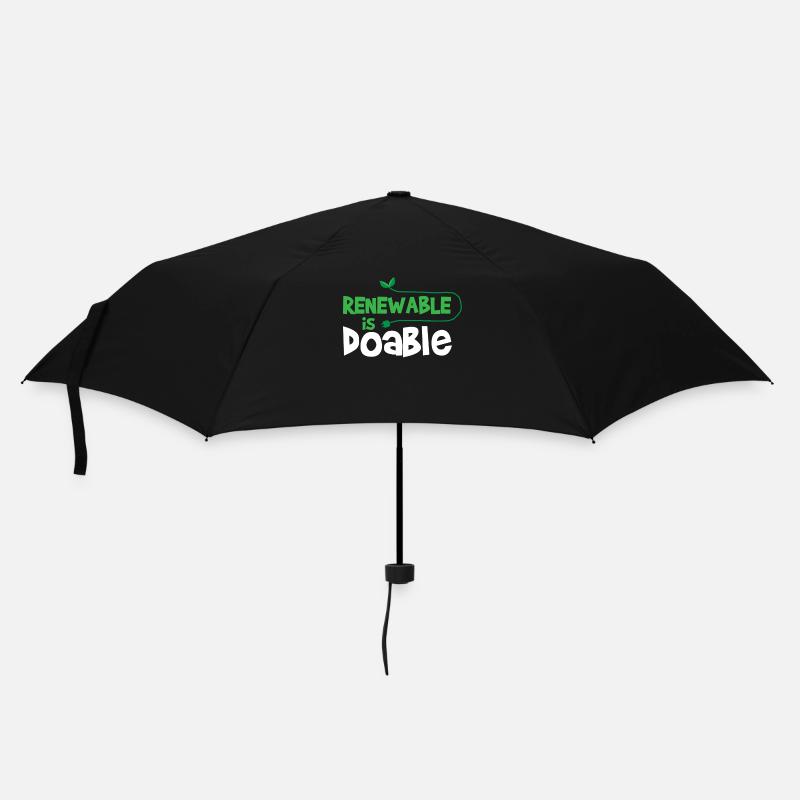 Erneuerbare Energie - Regenschirm (klein) - Schwarz