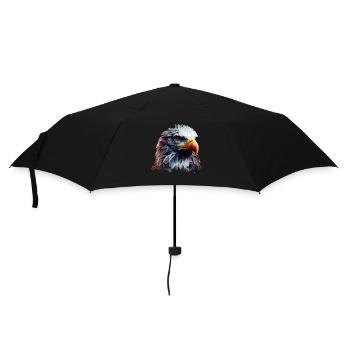 Conception polygonale cool avec un pygargue à tête blanche - Parapluie standard - noir - Devant