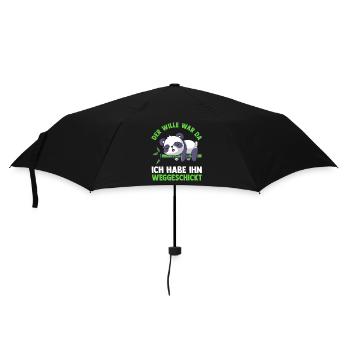 Der Wille War Da Ich Hab Ihn Weggeschickt Panda - Regenschirm (klein) - Schwarz - Vorne