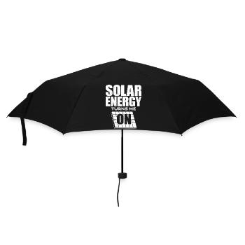 Solarenergie, Erneuerbare Energie - Regenschirm (klein) - Schwarz - Vorne