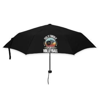 Volleyball - Regenschirm (klein) - Schwarz - Vorne