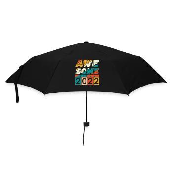 2022 Geboren Geburtstag Geburtsjahr Vintage - Regenschirm (klein) - Schwarz - Vorne