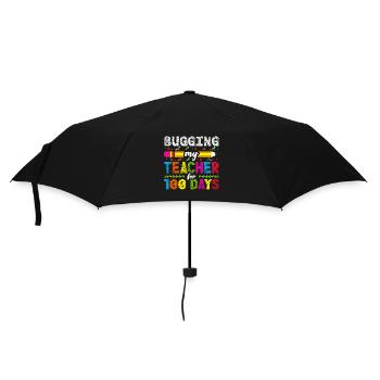 Mon professeur nerveux depuis 100 jours 100e jour d’école - Parapluie standard - noir - Devant