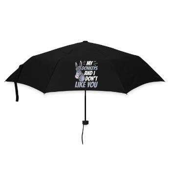 My donkeys and I don't like you Farm cute - Umbrella (small) - black - Front