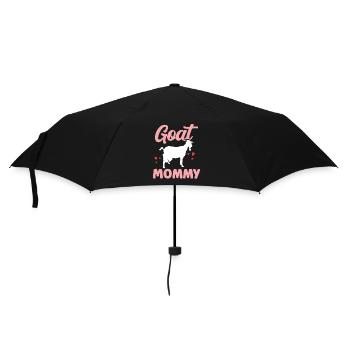 Ziegen Mama Mädchen Hausziege Tier Ziege - Regenschirm (klein) - Schwarz - Vorne