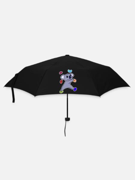Climbing Koala - Regenschirm (klein) - Schwarz