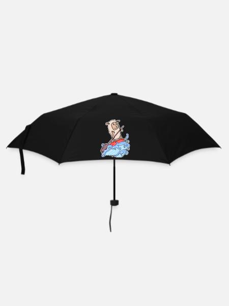 Stand Up Paddling Schaf - Regenschirm (klein) - Schwarz