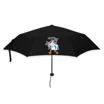North Sea Seagull with anchor - Umbrella (small) - black - Front