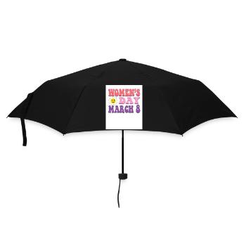 8. März Frauentag - Feminismus, Gleichstellung Frauen Emp - Regenschirm (klein) - Schwarz - Vorne