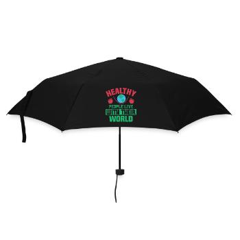 LES PERSONNES EN BONNE SANTÉ VIVENT AVEC LEUR MONDE - Parapluie standard - noir - Devant