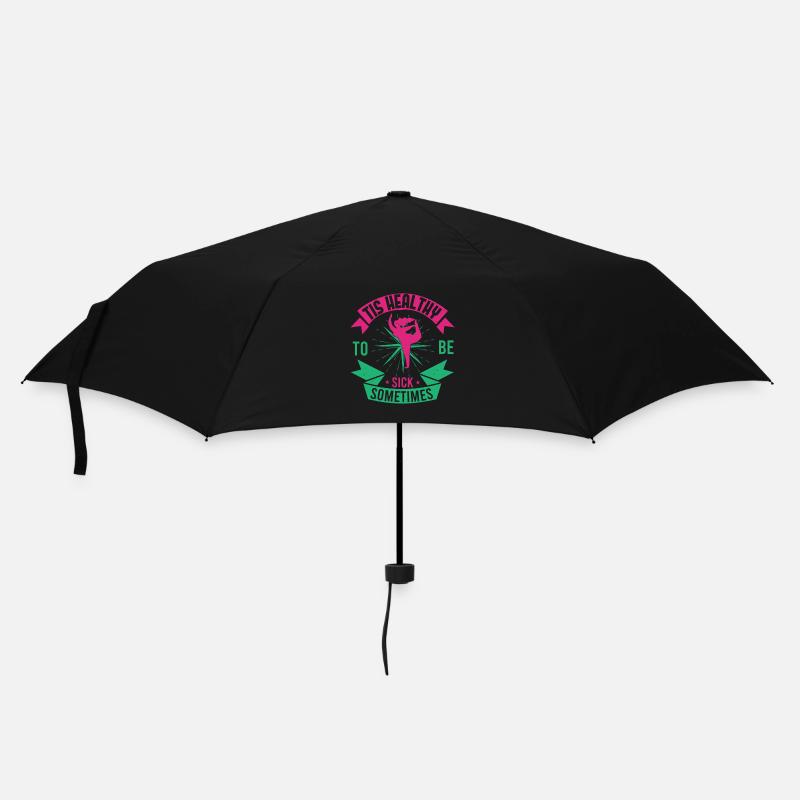 ES IST GESUND, MANCHMAL KRANK ZU SEIN - Regenschirm (klein) - Schwarz