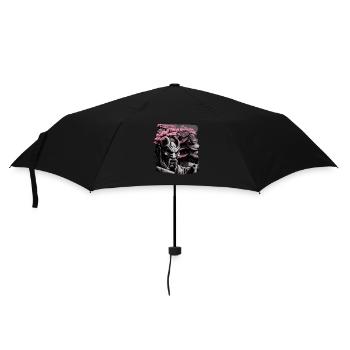 Temple japonais vintage des fleurs de cerisier Sakura - Parapluie standard - noir - Devant