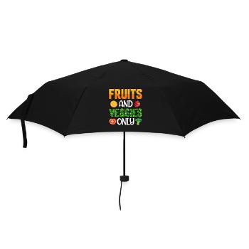 Fruits and veggies only - Regenschirm (klein) - Schwarz - Vorne
