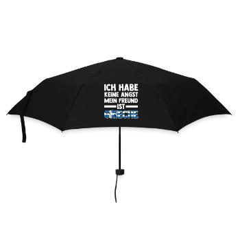 Ich habe keine Angst mein Freund ist Grieche - Regenschirm (klein) - Schwarz - Vorne