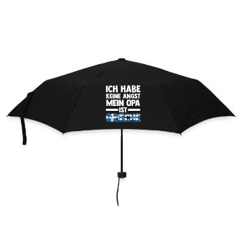 Ich habe keine Angst mein Opa ist Grieche - Regenschirm (klein) - Schwarz - Vorne