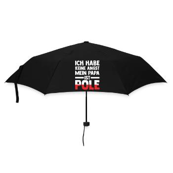 Ich habe keine Angst mein Papa ist Pole - Regenschirm (klein) - Schwarz - Vorne