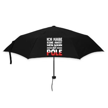 Ich habe keine Angst mein Mann ist Pole - Regenschirm (klein) - Schwarz - Vorne