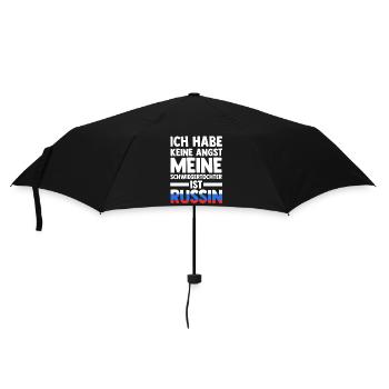 Ich habe keine Angst meine Schwiegertochter ist Ru - Regenschirm (klein) - Schwarz - Vorne